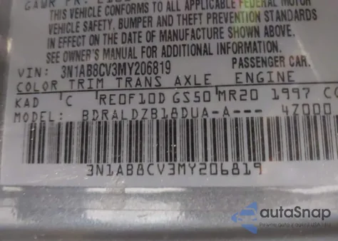 2021 Nissan Sentra Sv Xtronic Cvt from USA, damaged, VIN 3N1AB8CV3MY206819